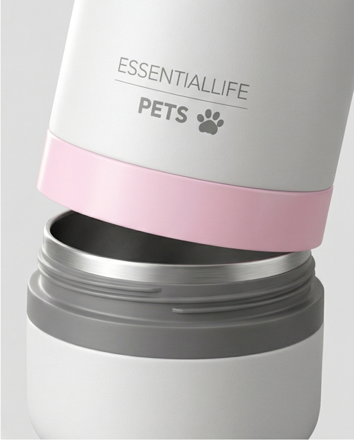 Bouteille d'eau portable pour chien 2-en-1