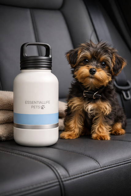 Bouteille d'eau portable pour chien 2-en-1